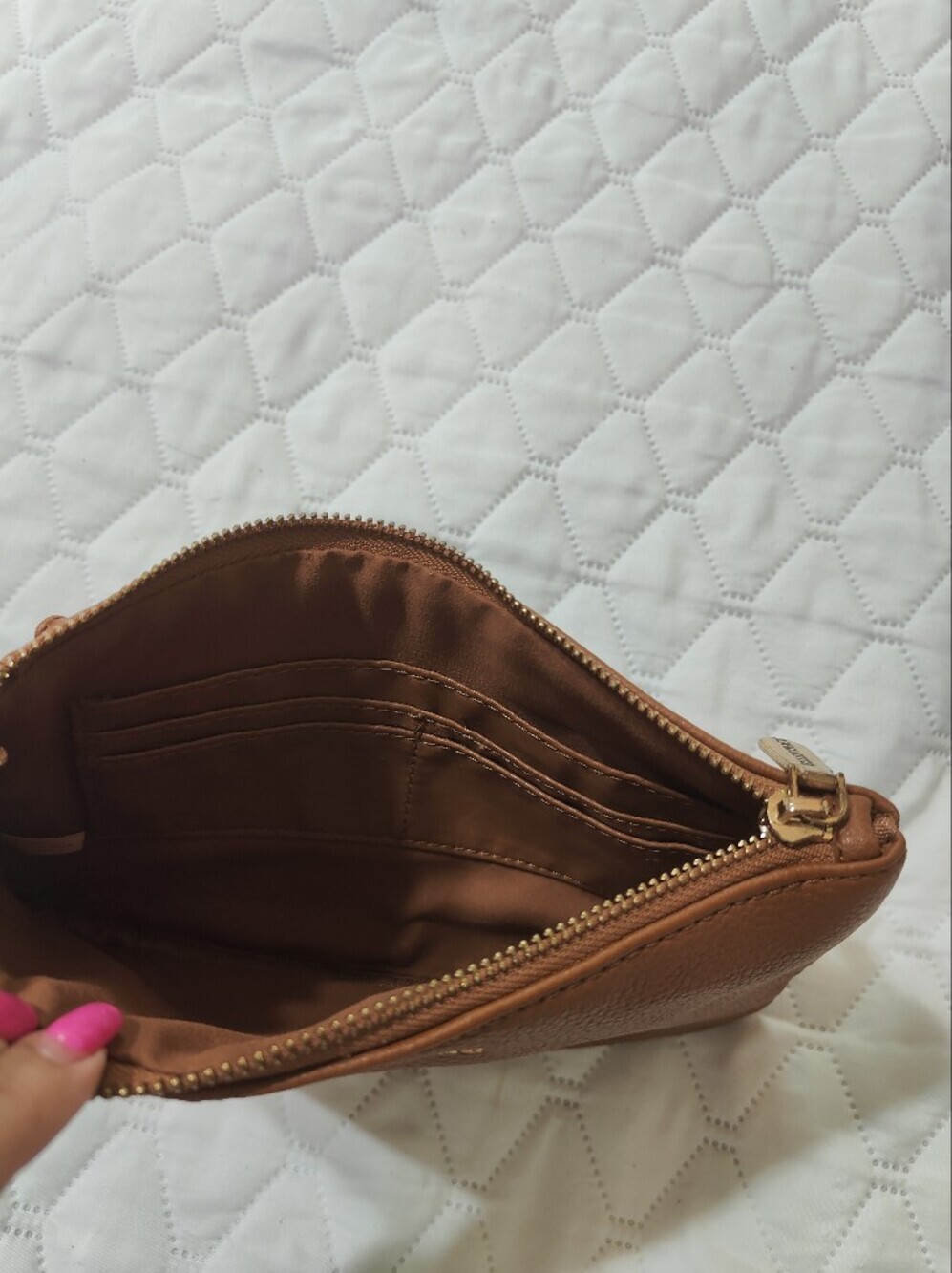 Ellen Tracy Pebble Grain Wristlet Clutch - Picture 7 of 7